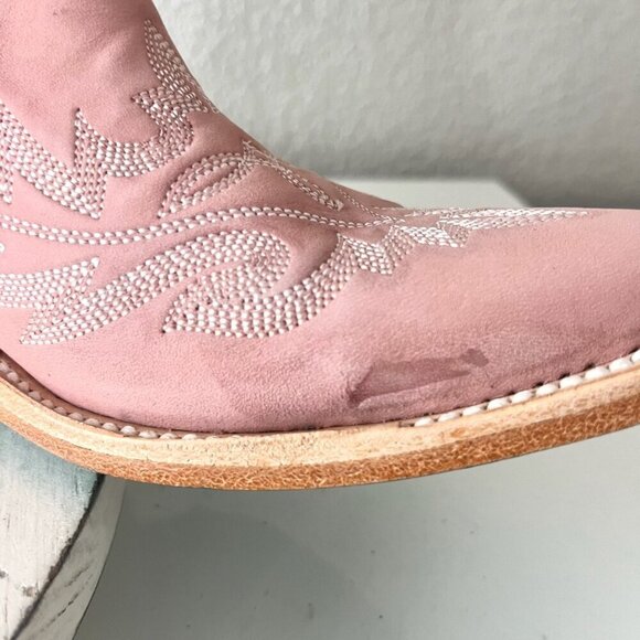 Lane LEXINGTON Over the Knee Womens Cowboy Boots 7 Pink Western Cowgirl Lace up - Picture 12 of 16